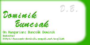 dominik buncsak business card