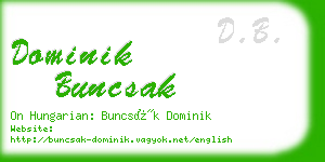 dominik buncsak business card